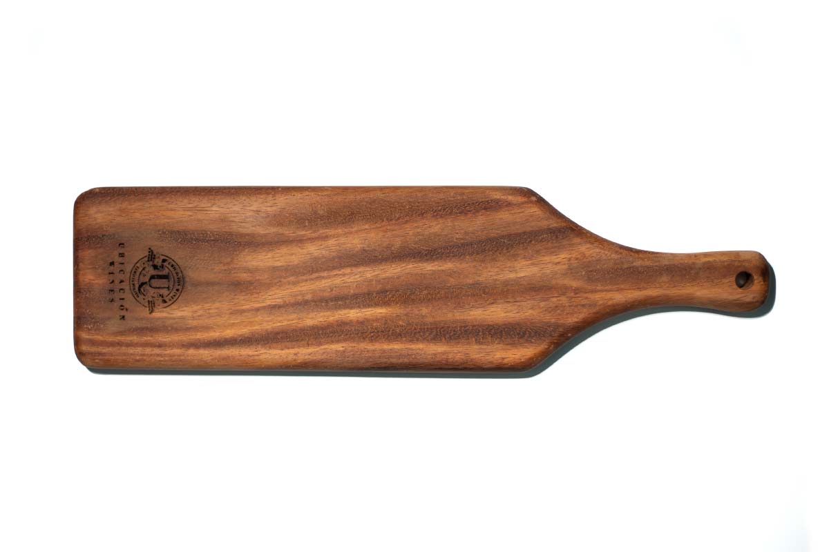 Tabla para Quesos con logo Ubicacion Wines