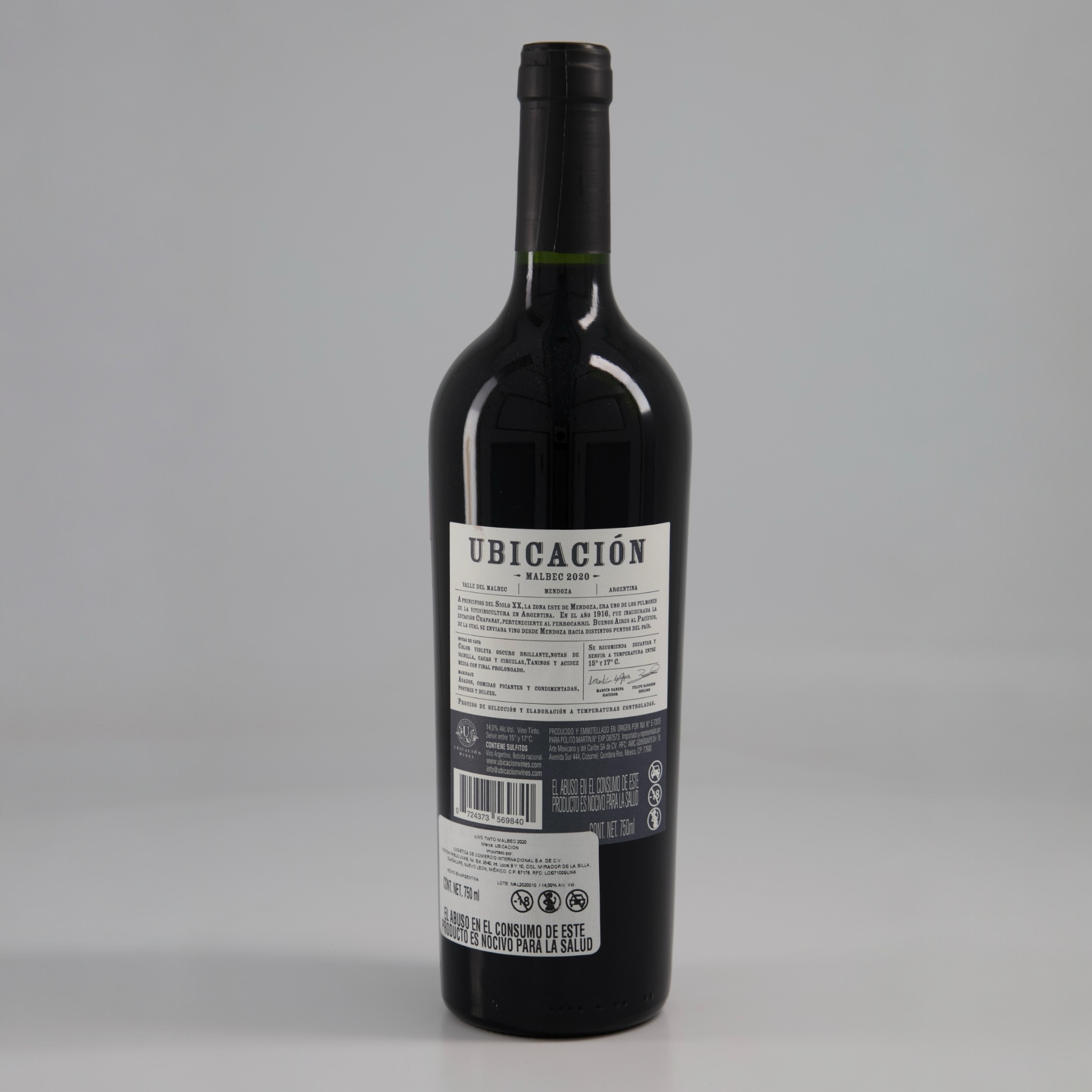 Malbec 2020 de Ubicacion Wines - Mendoza, Argentina